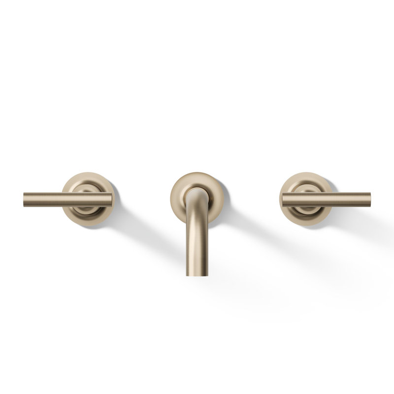 Purist® Wall Mounted Bathroom Faucet, Vibrant Brushed Bronze, Lever Handle