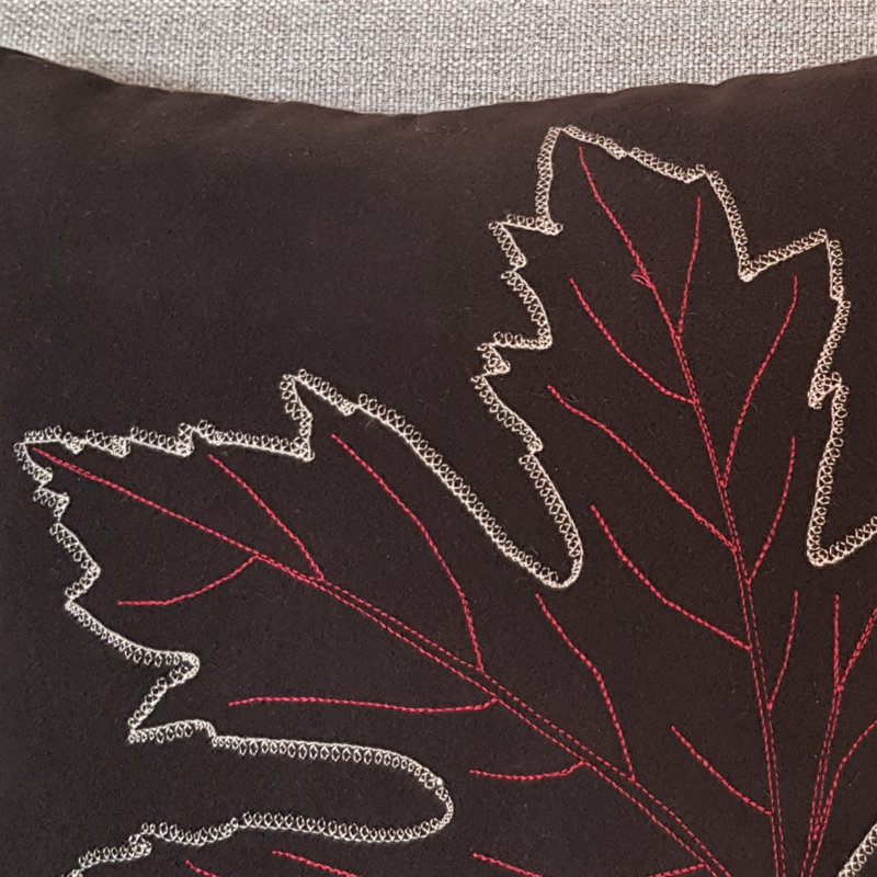 Maghull Floral Square Cushion, Brown