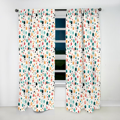 Motif à pois multicolore vibrant II - rideau abstrait - rideau obscurcissant - 1 panneau