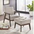 Berthiaume Upholstered Armchair with Ottoman