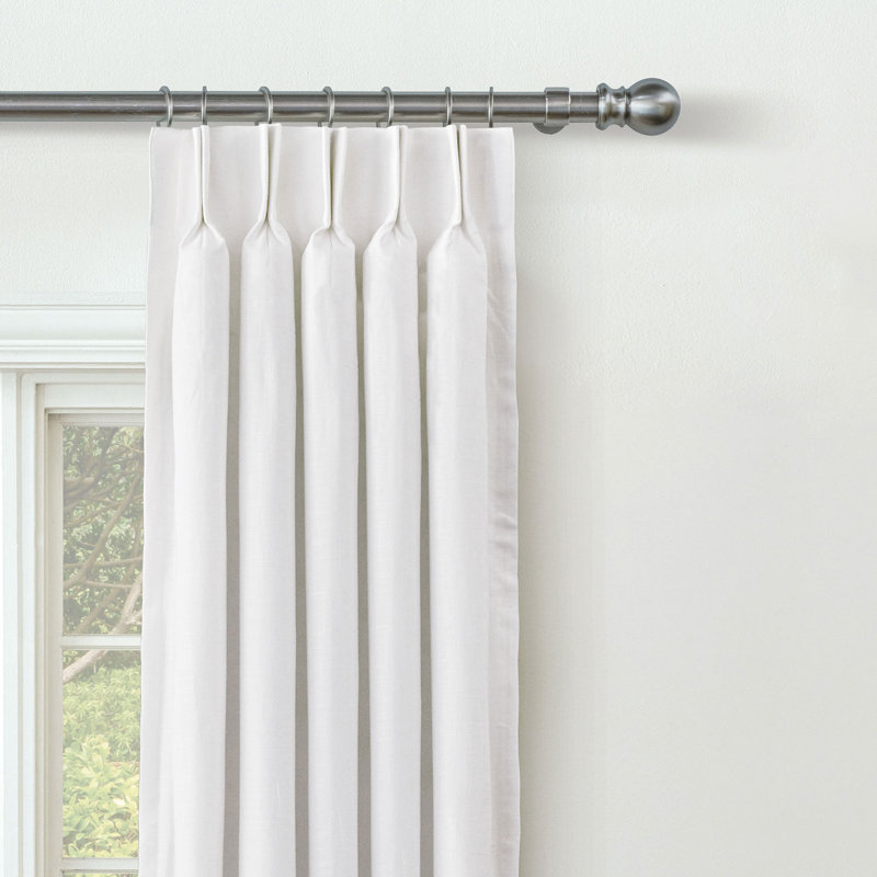 Brisa Room Darkening Curtain, White, 20" W x 84" L