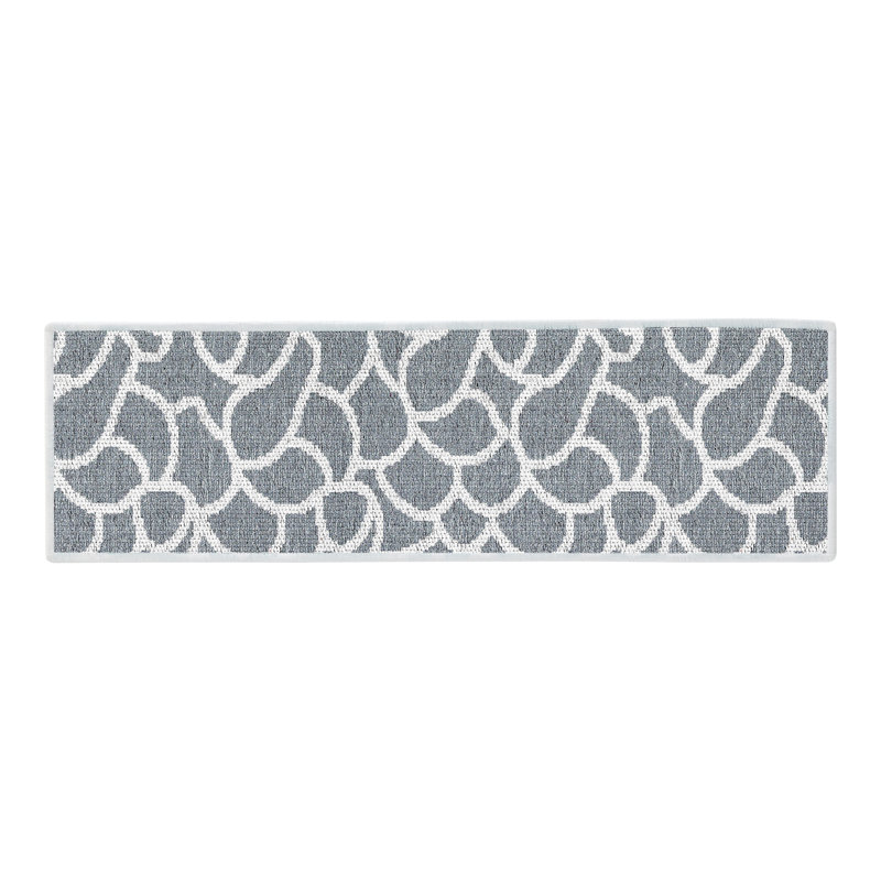 Tapis de marche intérieur antidérapant 9 po x 28 po Stone Design, gris