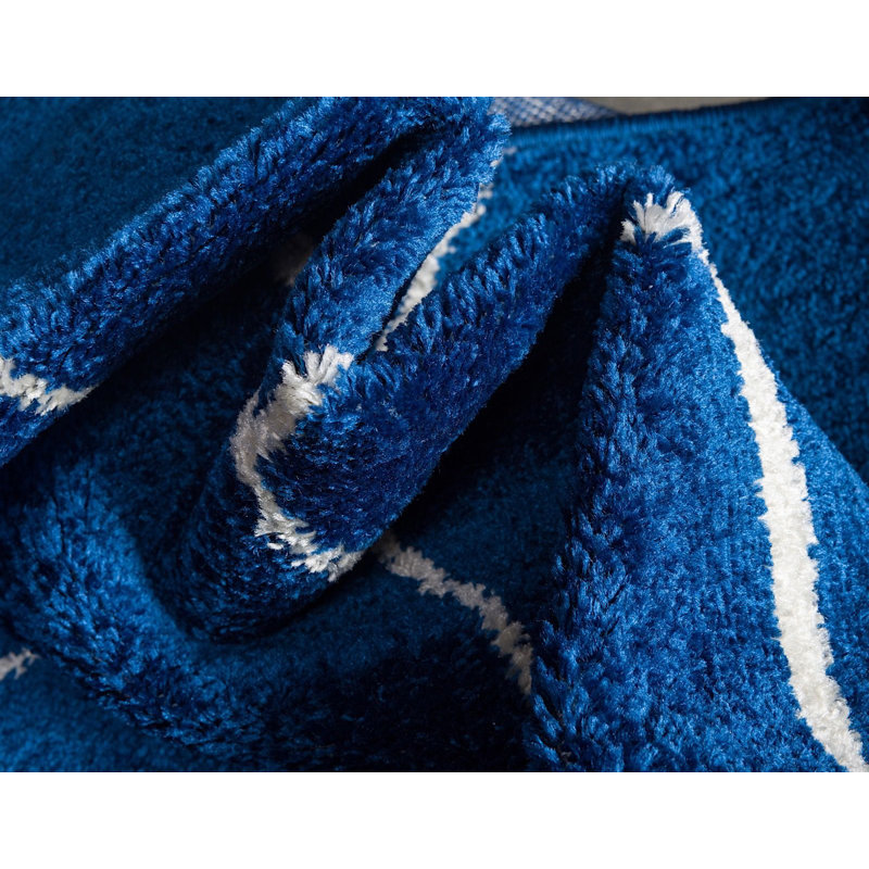 Tapis bleu marine Tellaro, Rectangle 8 pi x 10 pi