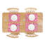 Ensemble de 4 napperons à motif floral imitation lin lavable-930658176-930658177
