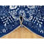 noué à la main de conception unique 6 pi 2 po x 9 pi Tapis décoratif bleu