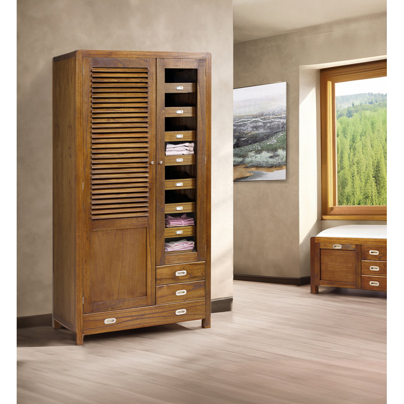 Flash 2 Door Solid Wood Wardrobe