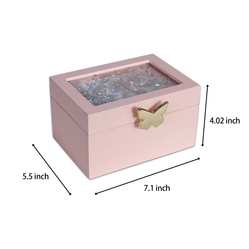 Boîte à bijoux pour filles, Rose
