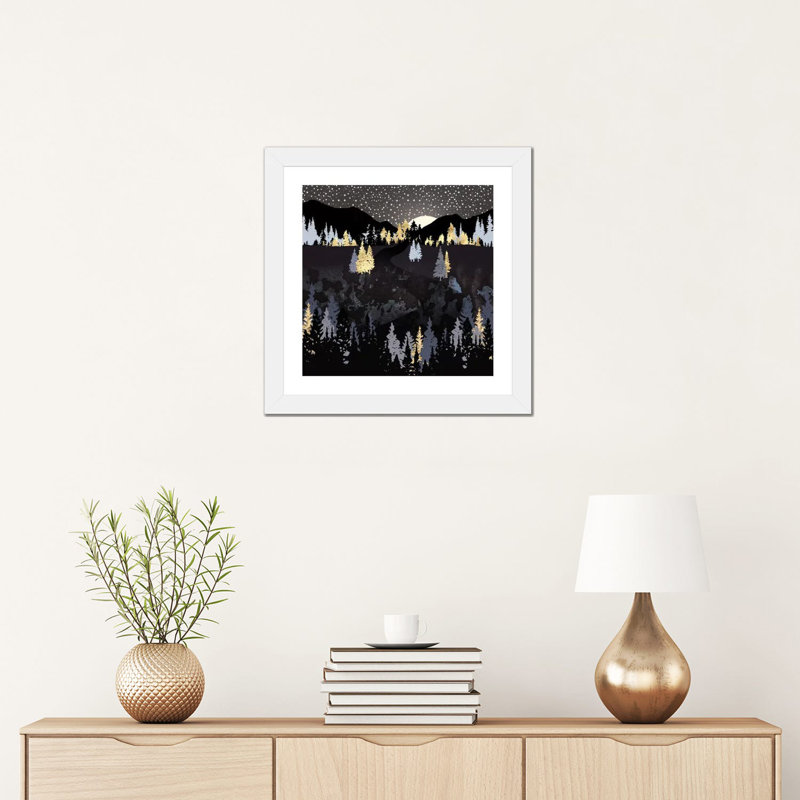 " Evening Sky ", 16" H x 16" W x 1" D, White Framed Paper, White