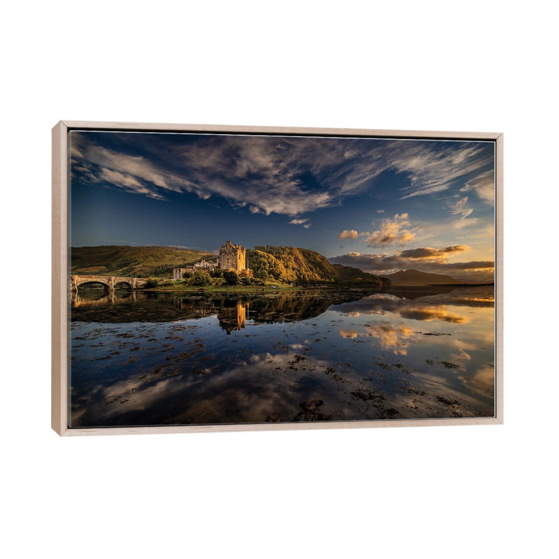 Miroir des îles - reproduction d'art murale - toile encadrée, Beige