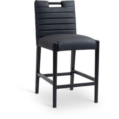 Tabouret de comptoir en cuir Jayynia