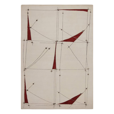One-of-a-Kind Rectangle 8'5" X 12'1" 1950s Wool Area Rug