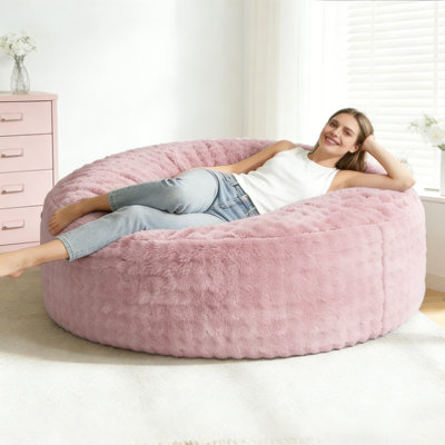 6FT Large Bean Bag Chair for Adults,Bean Bag Sofa Lounge Chair Shredded Memory Foam Filled with Removable and Machine Washable Cover,Compressed Packaging