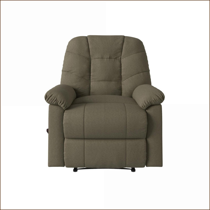 Recliners Contemporary Granada Sage Green Recliner with Solid Wood Frame | Sage | Polyester
