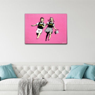 Jack and Jill, Children of the Police, Pink 1 Piece Wall Art