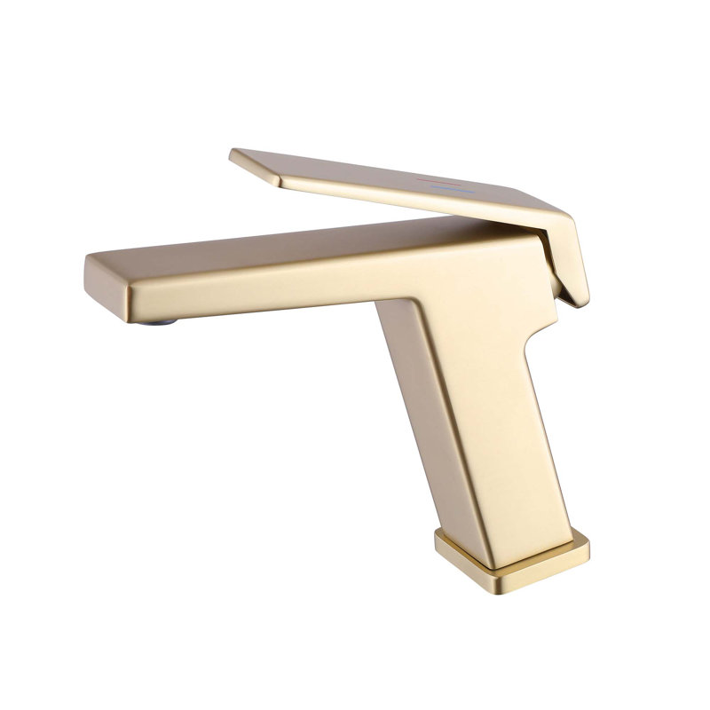 Robinet de salle de bain à un trou, Or brossé