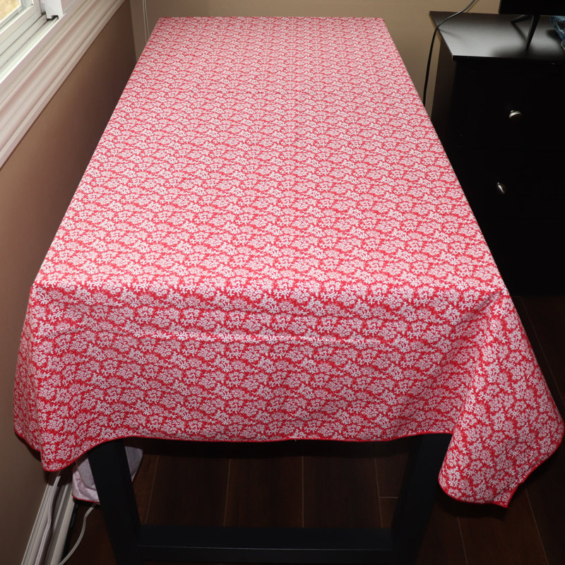 Nappes Botanic Flower, 120 po x 58 po, Rouge