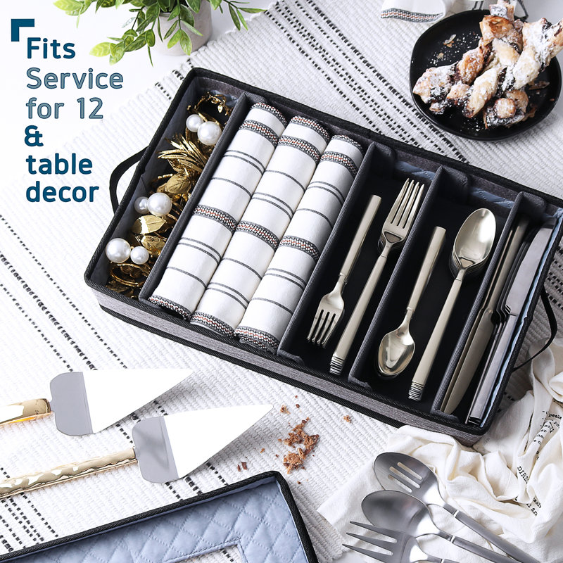 StorageBud Gray 8-Piece Dinnerware Storage Container Set