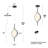 Essinger 1 - Light Modern Unique/Statement Black/Brass LED Pendant Light