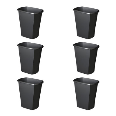 Sterilite Rectangular Wastebasket, Small Trash Can for Bathroom, Bedroom, Dorm or Office