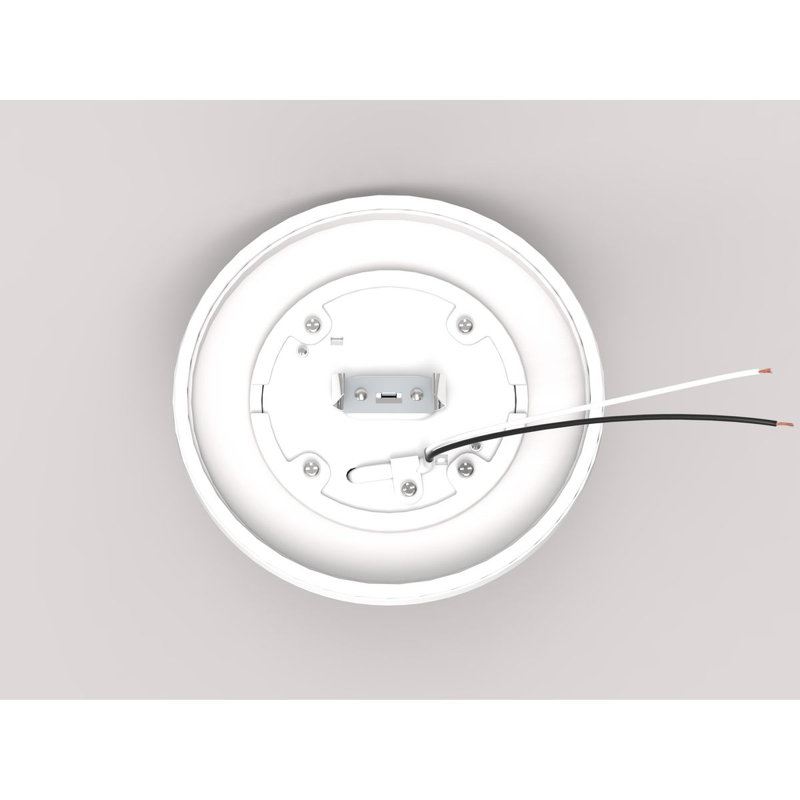 Plafonnier encastré simple à 1 lumière DEL, Blanc satiné, H 0,98 po x l 5,5 po x P 5,5 po