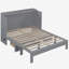 Lit escamotable double avec grand tiroir, gris-121069846-121069843