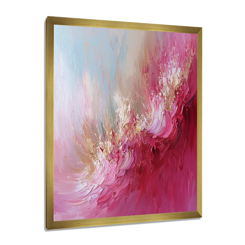 Timms - reproduction d'art sur toile abstraite, H 32 po x l 16 po, Picture Framed, Doré