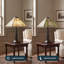 Lampe de table Springfield 25 po noir mat style Tiffany
