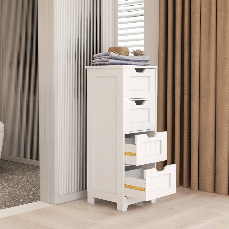 Freestanding Storage Cabinet With 4 Drawers