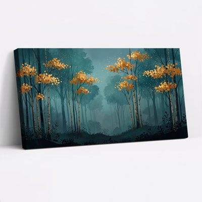 Ensemble de 1 tableau sur toile « Forêt mystique »
