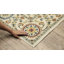 Tapis oriental en polypropylène tissé à la machine Parmele en ivoire / orange / vert-1502148580