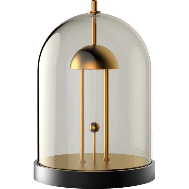 Lampe en acier et aluminium Vienne, Brun fumé