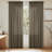 Linen Plaid Curtains Modern Window Panels Check Tartan Light Filtering Curtains for Living Room Bedroom, Rod Pocket Back Tab, 2 Panels-329966676-329966681
