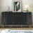 Stylish Sideboard With Geometric Lines And Functional Storage Compartments