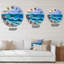 Horloge murale de bord de mer réfléchissant le soleil à travers les vagues de braquage VI-59913852