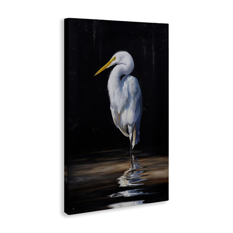 «Balancing Egret Bird» par Mark Kelso, H 36 po x l 24 po