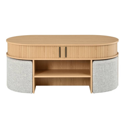 Table basse ovale (bois)