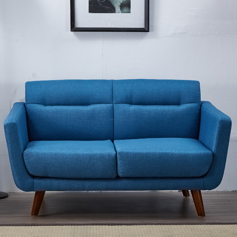 Upholstered 51.2'' Loveseat, Ocean Blue
