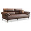 Causeuse modulaire en cuir véritable Coffee Coffee-1244767094