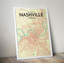 Nashville City Map - No Frame Print-1181111741