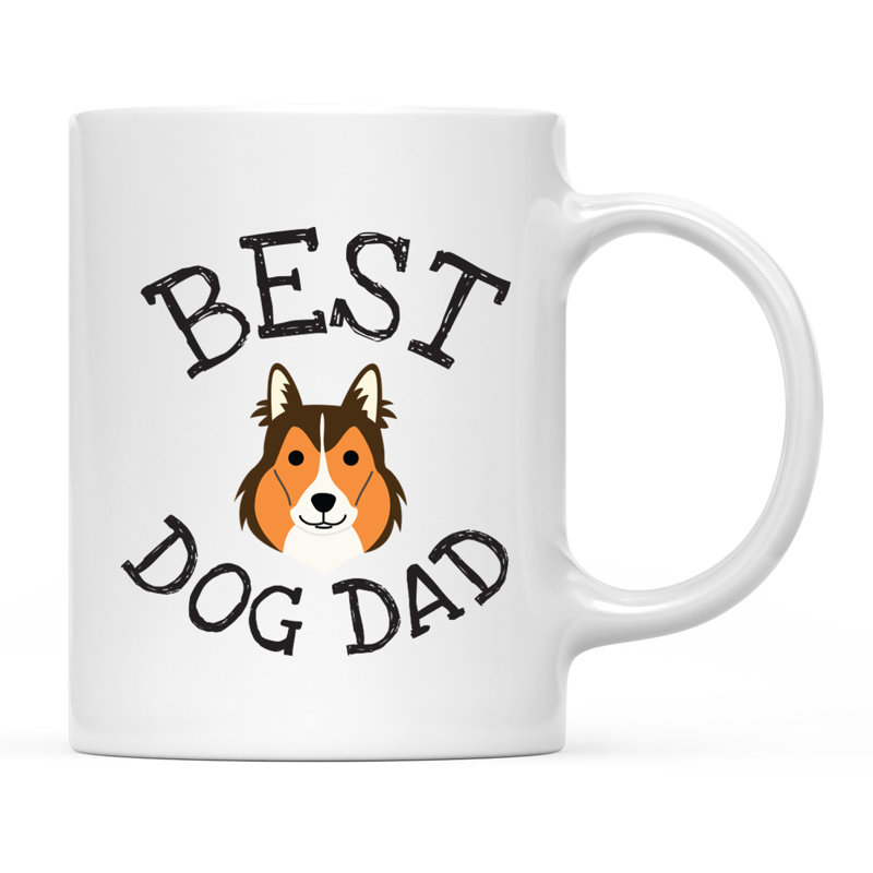 Tasse à café Best Dog Dad, Berger des Shetland