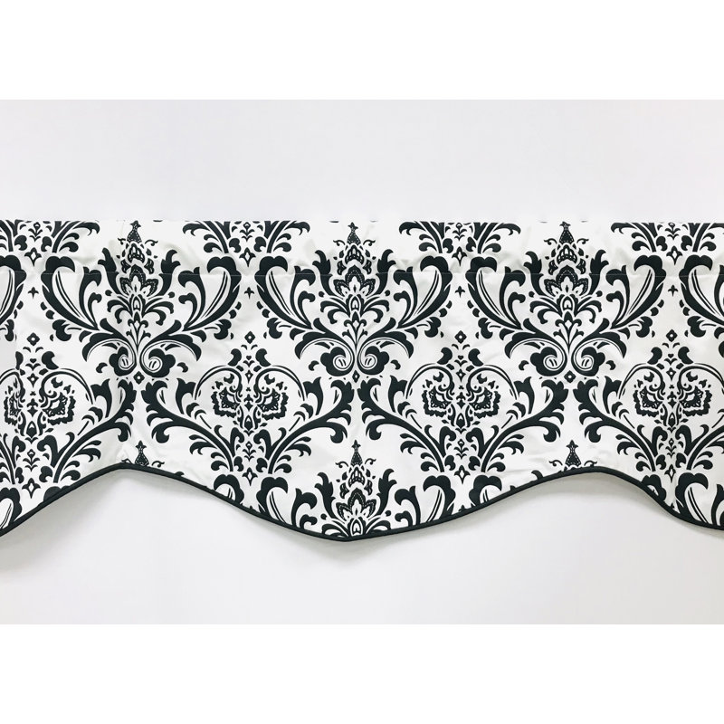 Sussex Cotton Striped Scalloped Window Valance