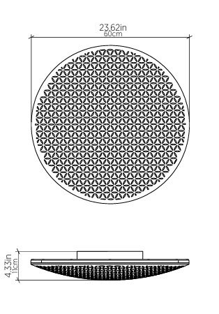 Harmonia Armed Sconce, Maple, 23.62" H x 23.62" W x 4.33" D