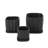 Cole And Grey 3 Piece Ceramic Ribbed Planter With Attached Saucer Set-1050279592