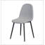 Ensemble de 4 chaises de salle à manger rembourrées en lin modernes avec pieds en métal robustes pour une maison confortable et élégante