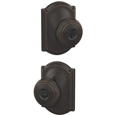 Andover Keyed Entry Knob with Camelot Trim