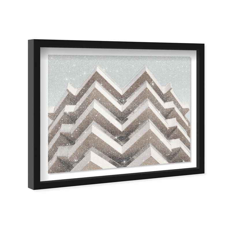 Geometric Pulse II Framed Graphic Art, 17.5"H x 21.5"W, Black Shadowbox