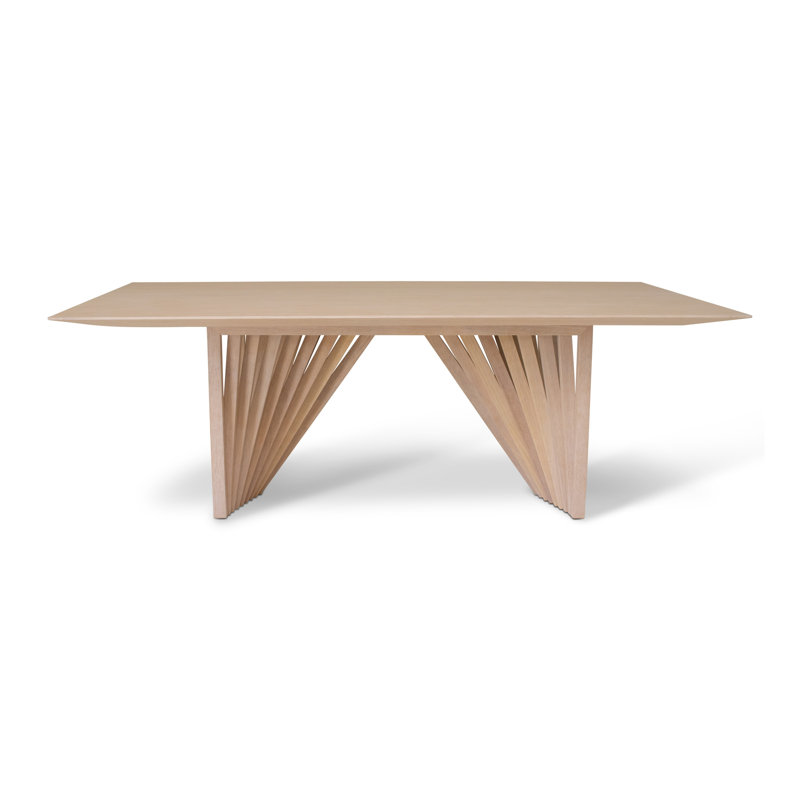 Modern Brazilian Laguna Glass Top Dining Table, Nevoa