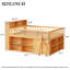 Lit mezzanine double avec rangement, tête de lit avec lumière DEL, naturel-1229856678-1229856673