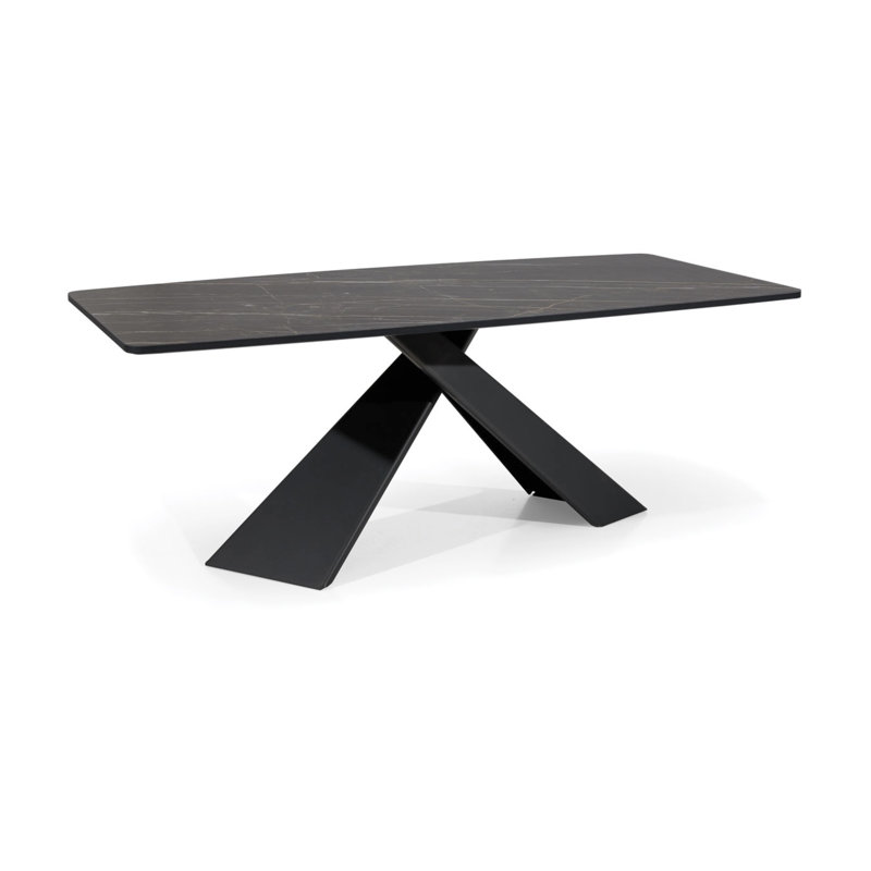 Daleisha Metal Base Dining Table, 75cm  H x 240cm L x 100cm W