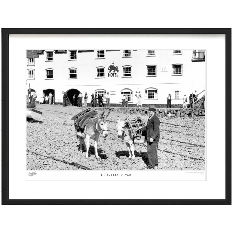 Clovelly, C1960 - Single Picture Frame Print, 28cm H x 36cm W x 2.3cm D